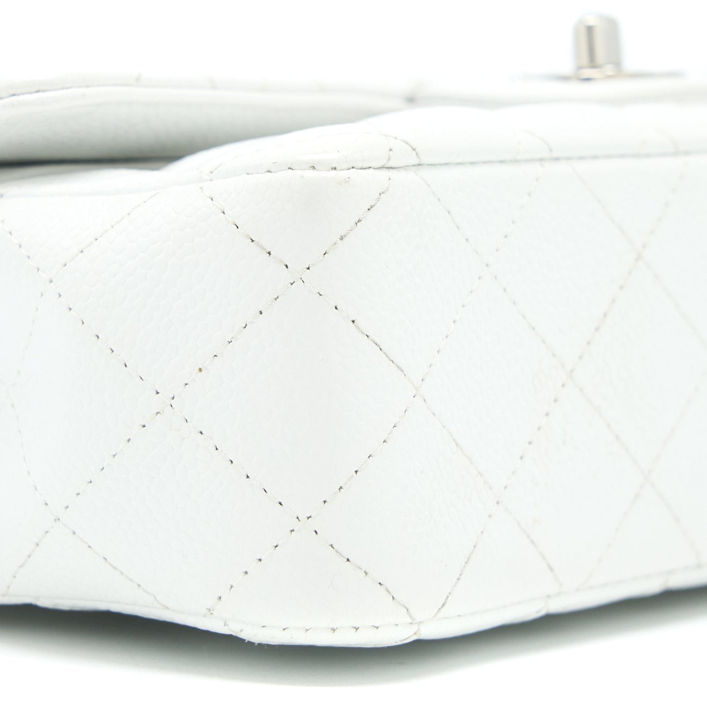 Chanel Medium Classic Flap Caviar White