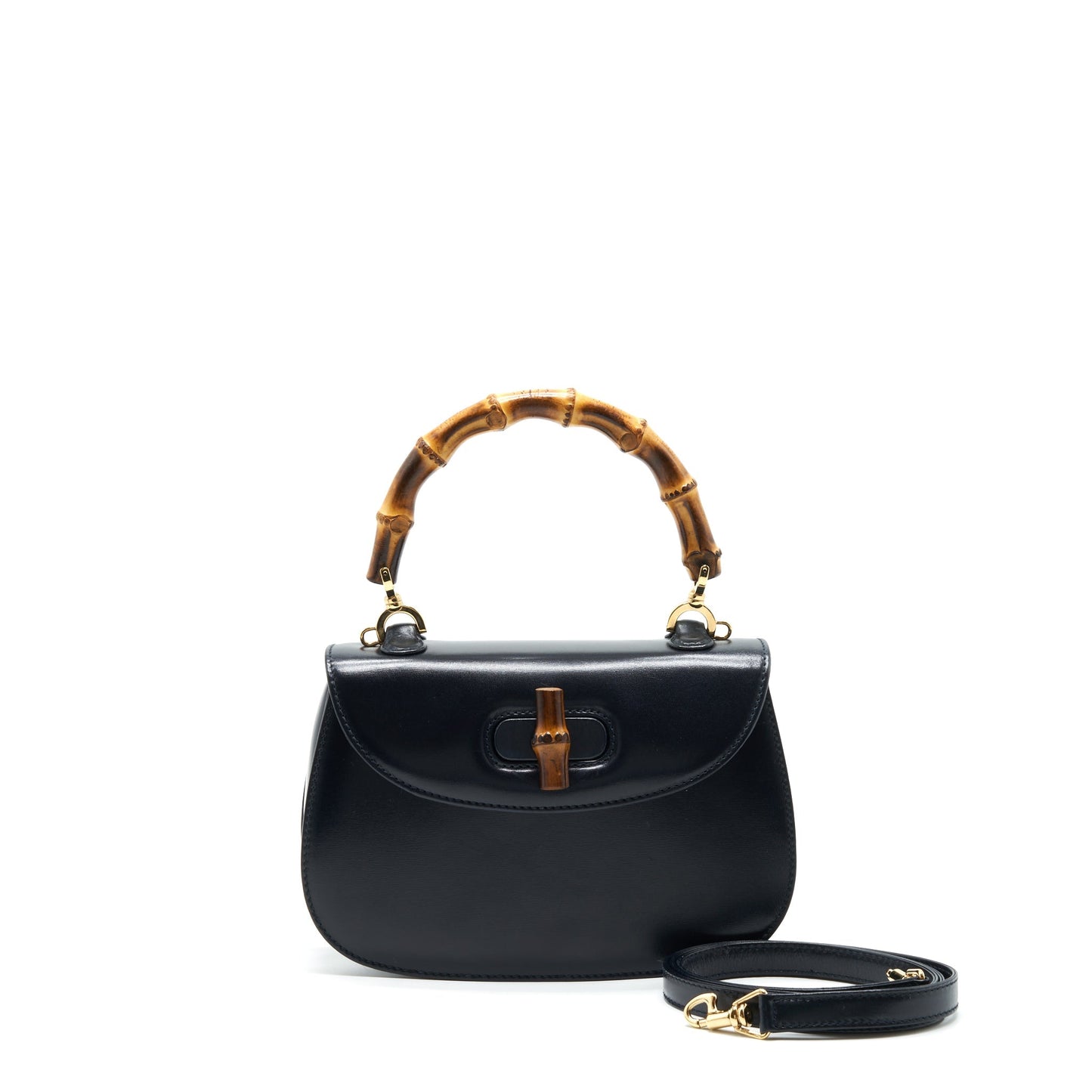 Gucci   Bamboo Small Top Handle Bag Black