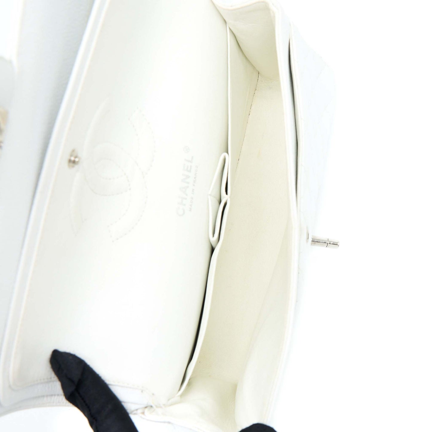 Chanel Medium Classic Flap Caviar White