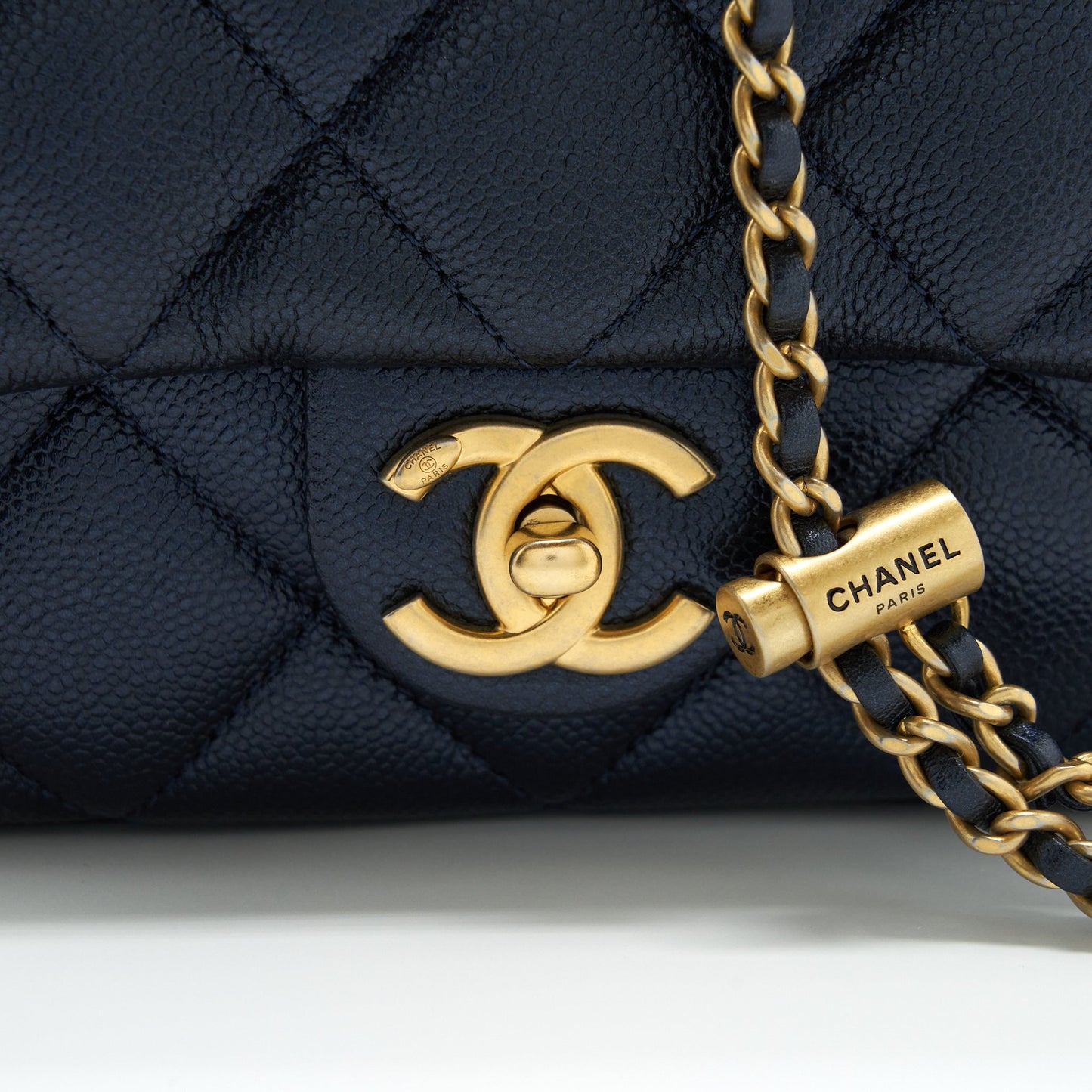Chanel 21k My Perfect Mini Flap Bag Caviar Black