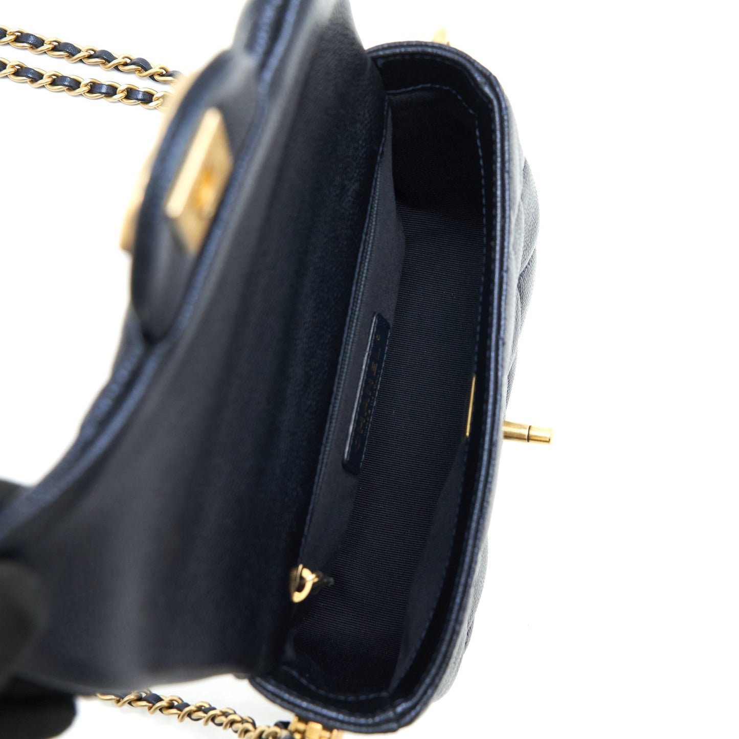 Chanel 21k My Perfect Mini Flap Bag Caviar Black