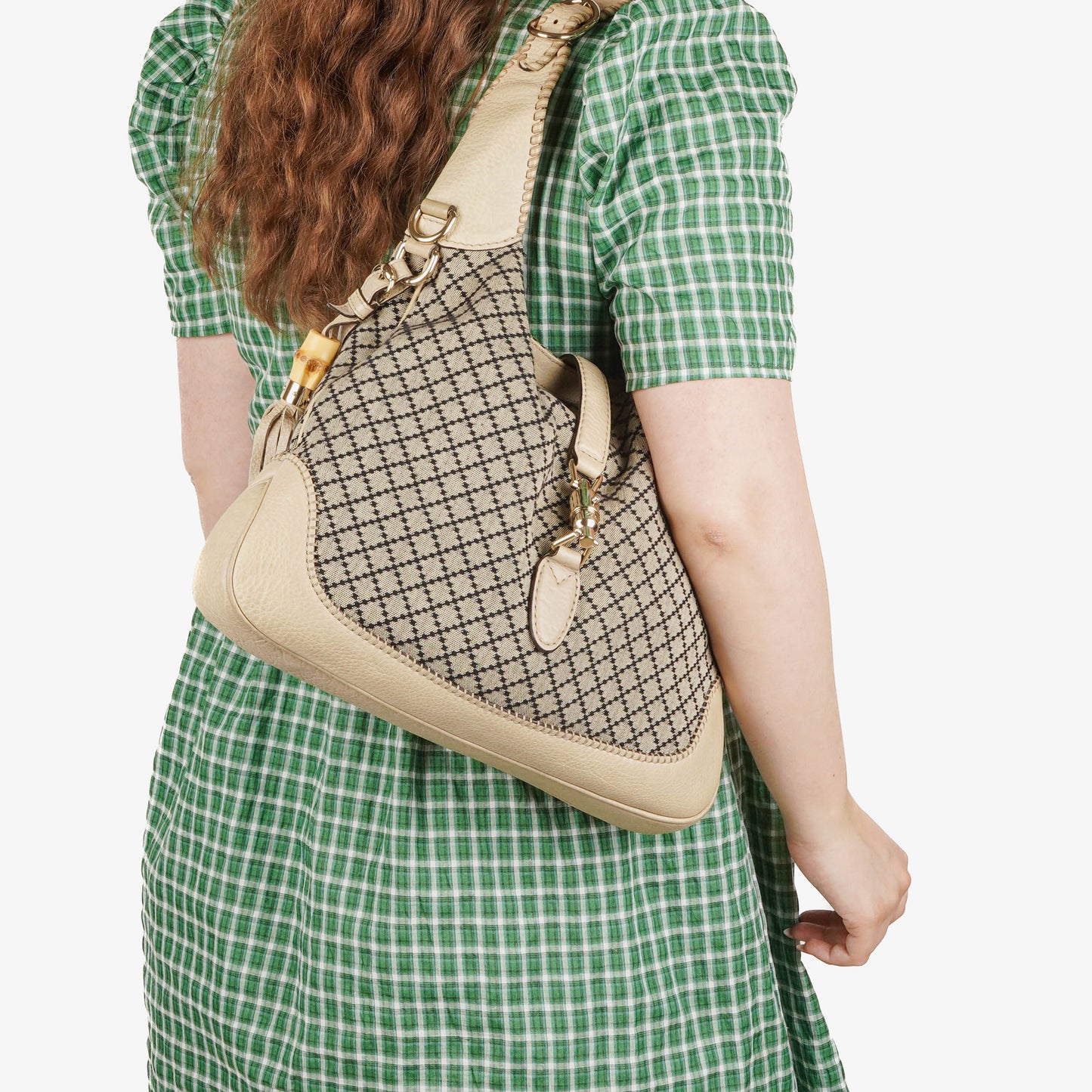 Gucci Jackie Leather Bamboo Tassel Hobo Bag