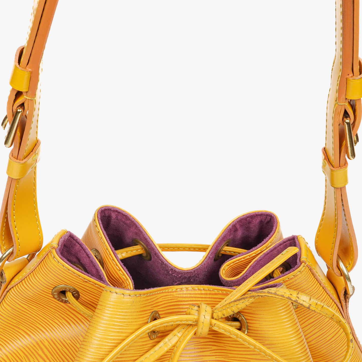 Louis Vuitton Petit Noe Yellow EPI Leather Shoulder Bag