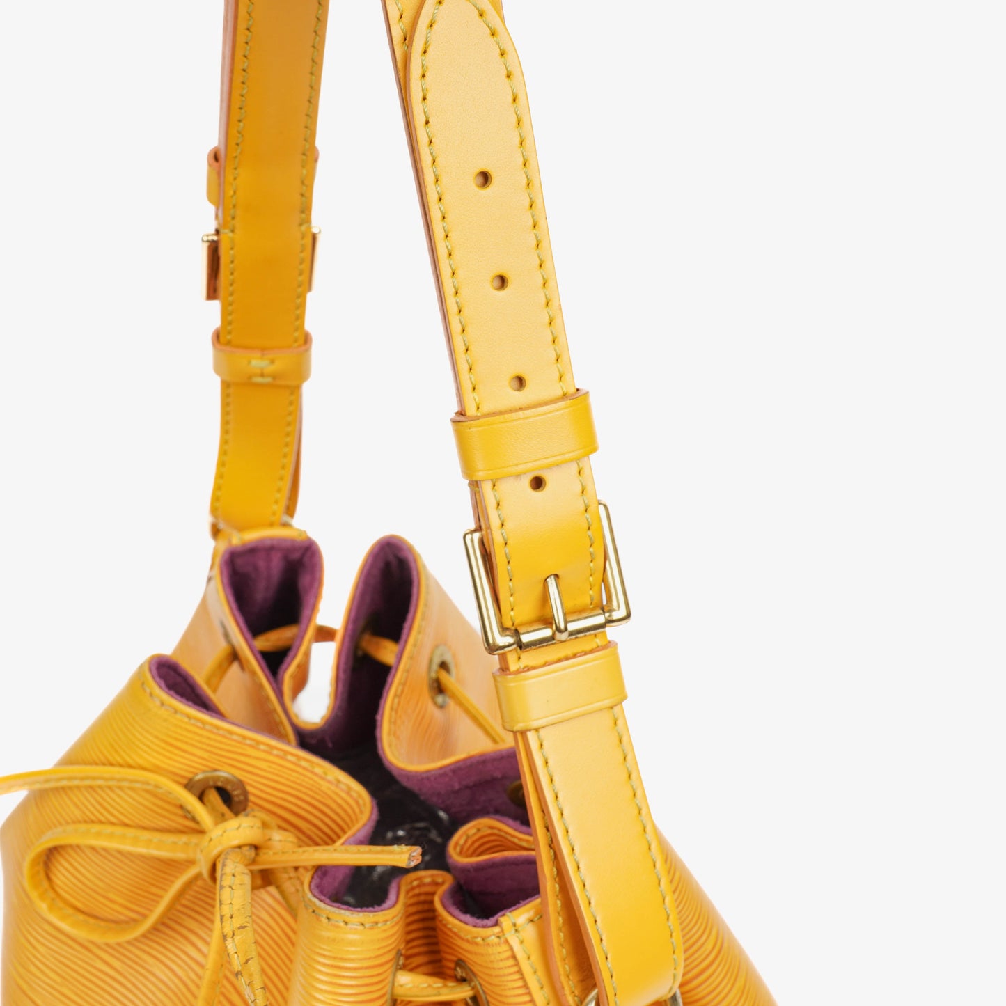 Louis Vuitton Petit Noe Yellow EPI Leather Shoulder Bag