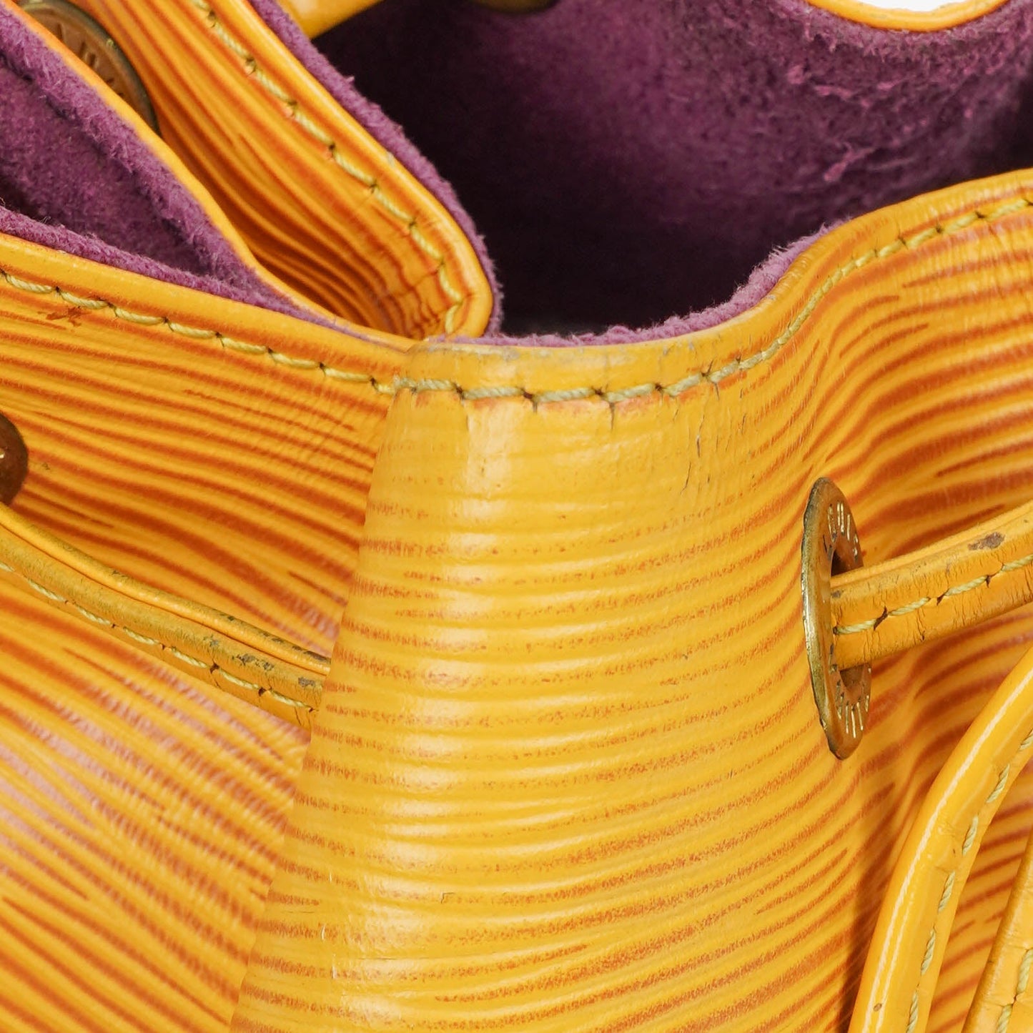 Louis Vuitton Petit Noe Yellow EPI Leather Shoulder Bag