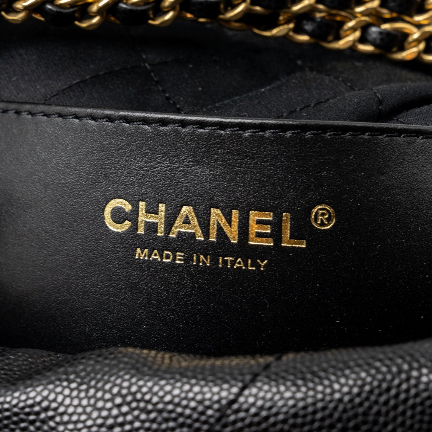 Chanel Mini 22 Bag Caviar Black  (Microchip)