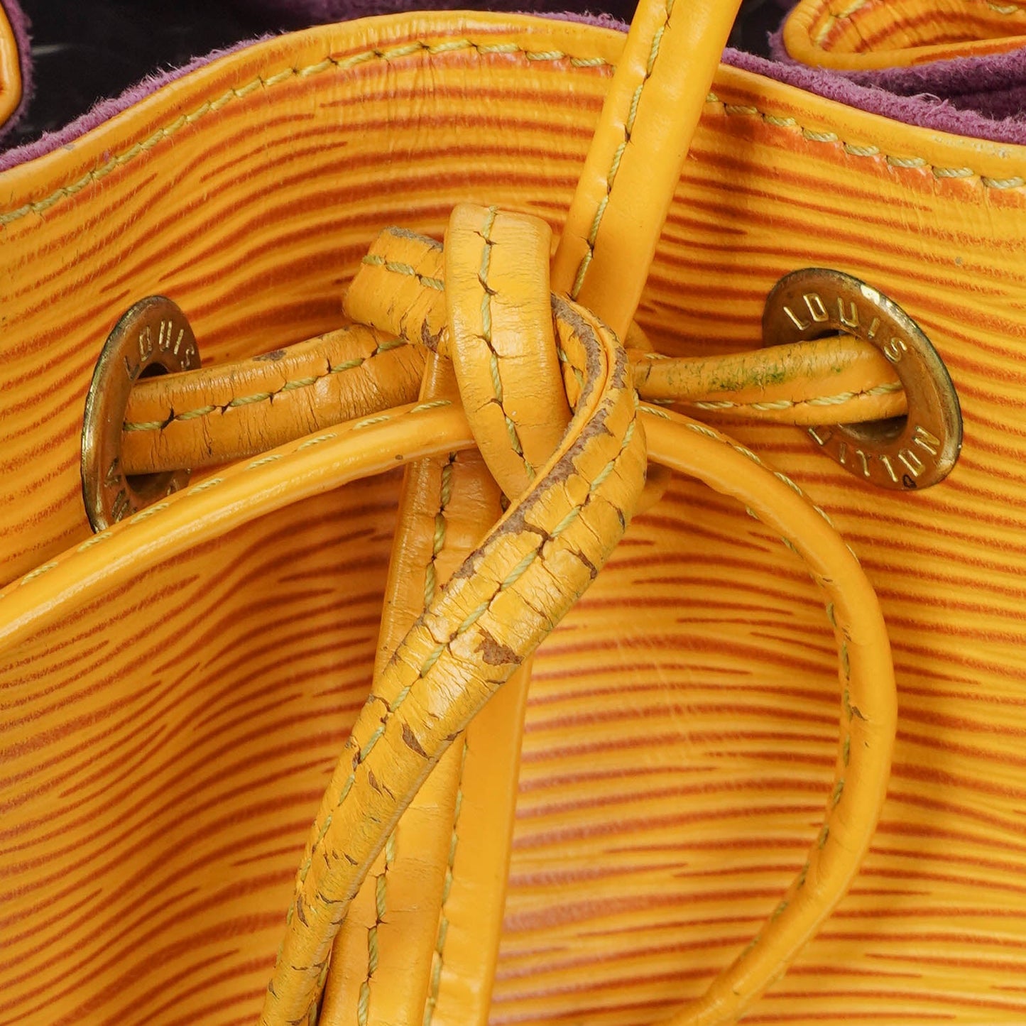 Louis Vuitton Petit Noe Yellow EPI Leather Shoulder Bag