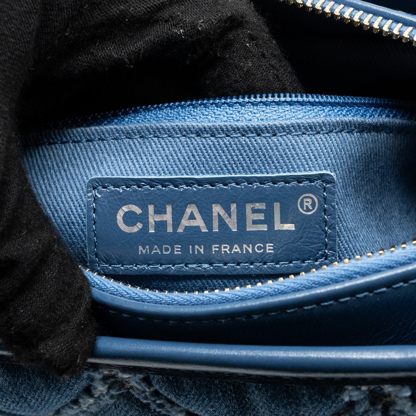 Chanel Small Gabrielle Hobo Bag Blue Denim