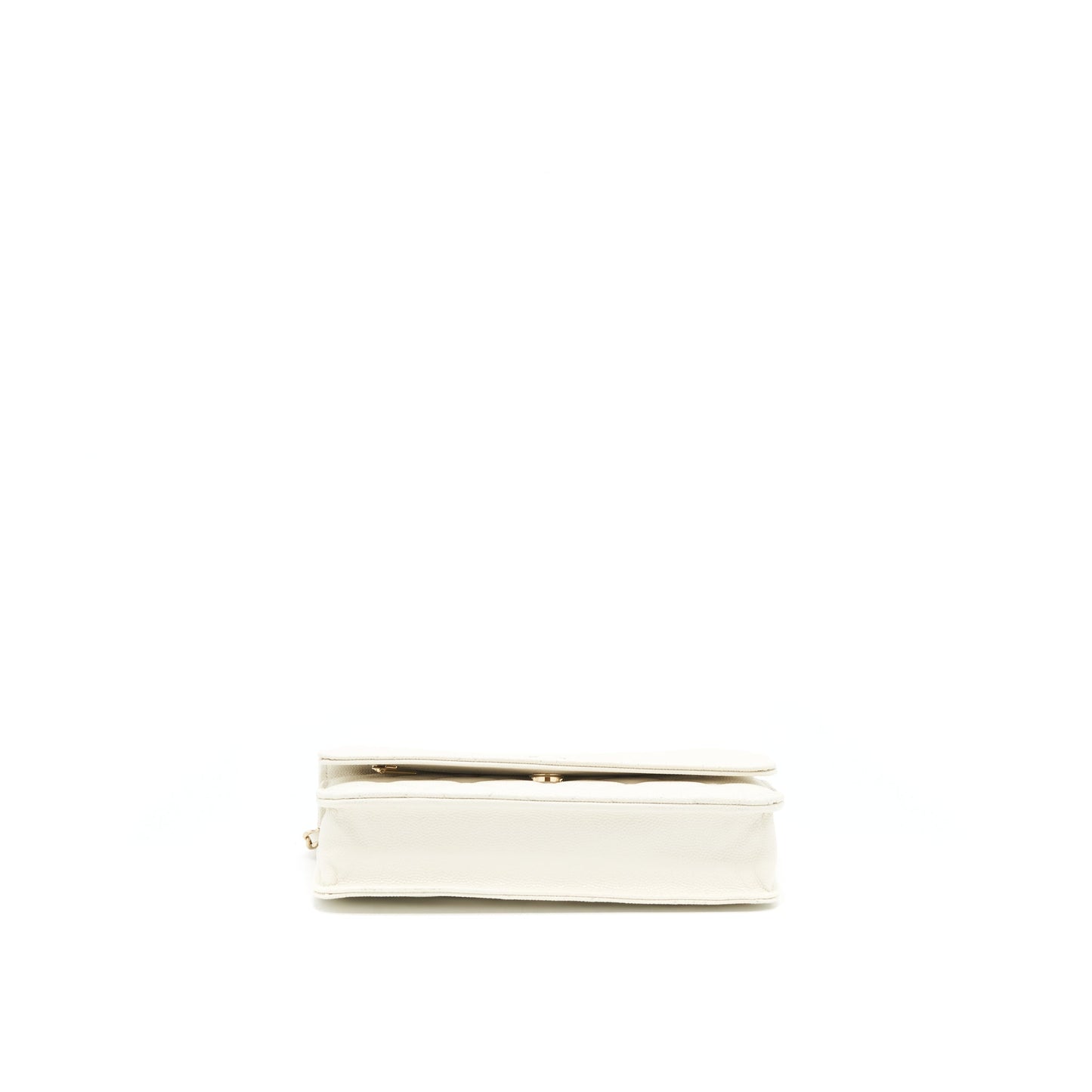 Chanel Classic Wallet On Chain Caviar White L
