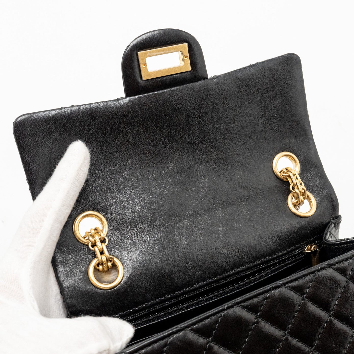 Chanel Mini 2.55 Reissue Aged Calfskin Black