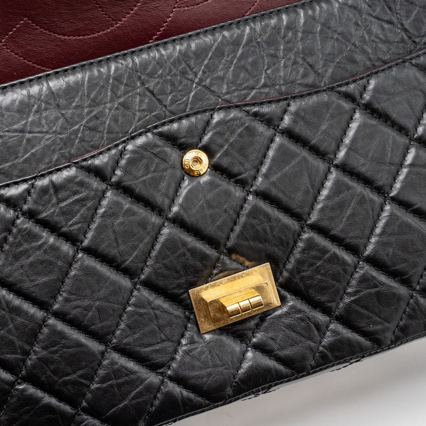 Chanel Large 2.55 Reissue Double Flap Bag Aged Calfskin Black