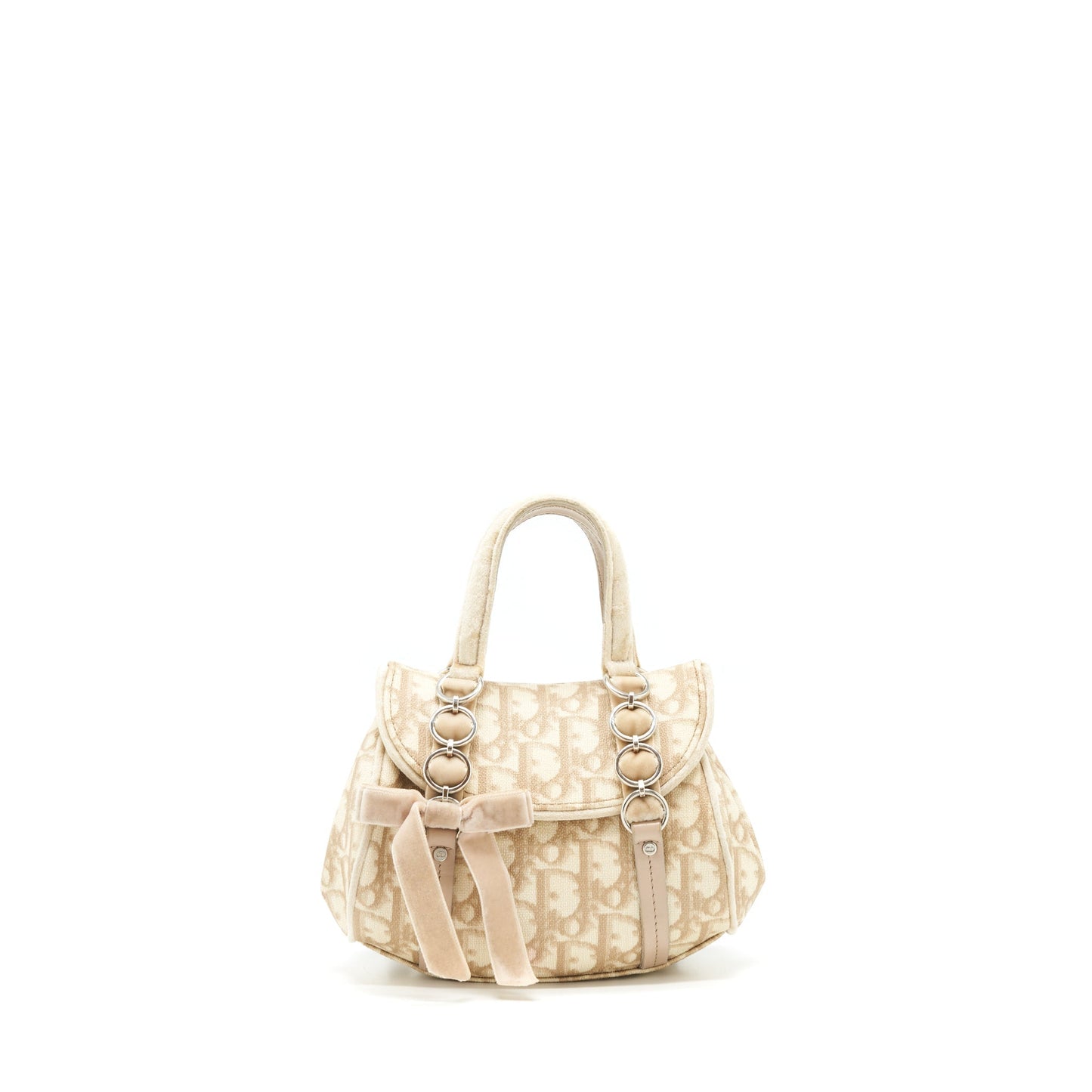 Dior Vintage Mini Handle Purse Oblique Velvet