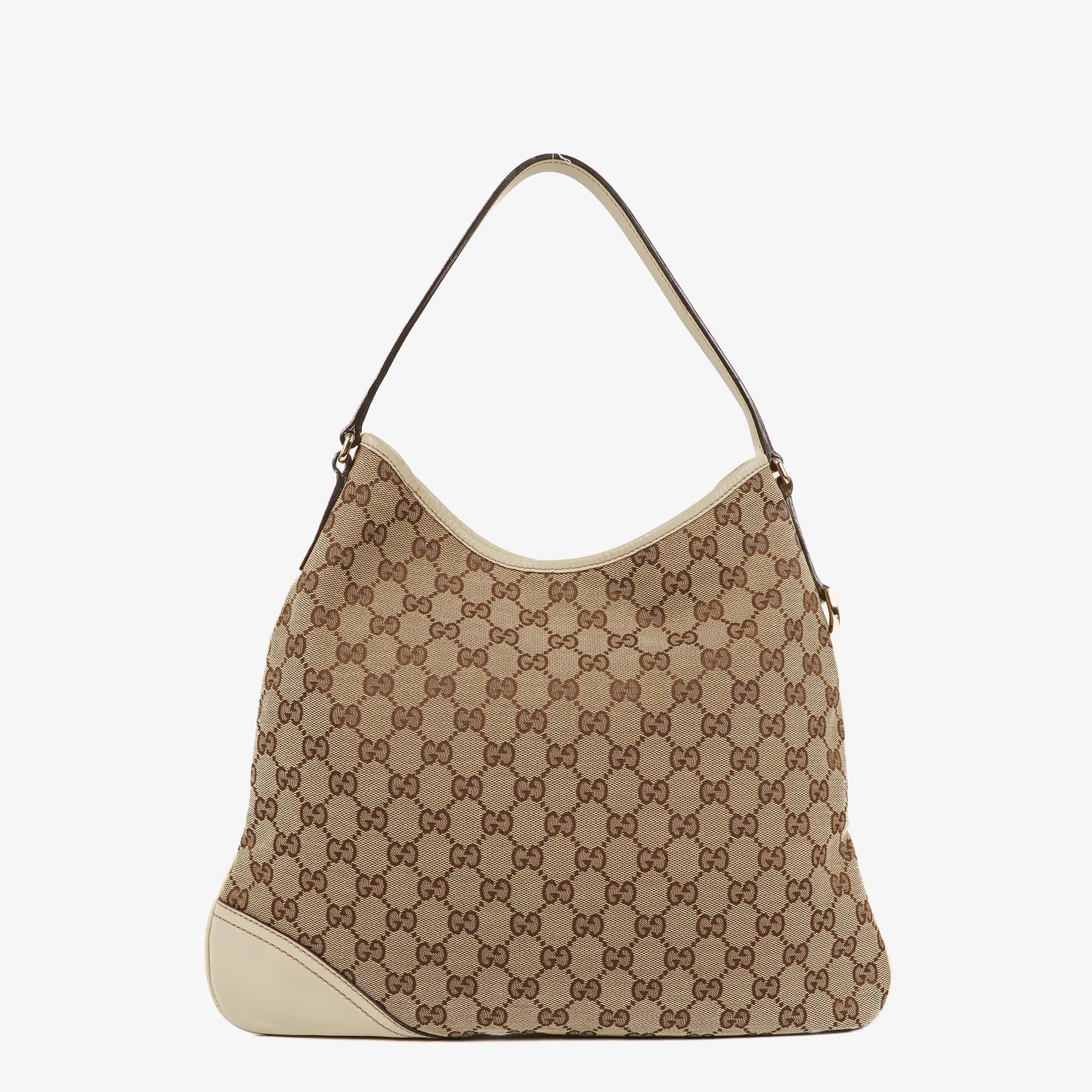 Gucci New Britt Beige Monogram Hobo Bag