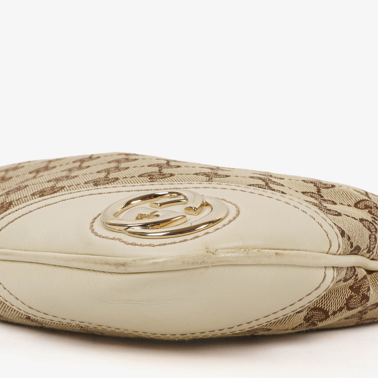 Gucci New Britt Beige Monogram Hobo Bag