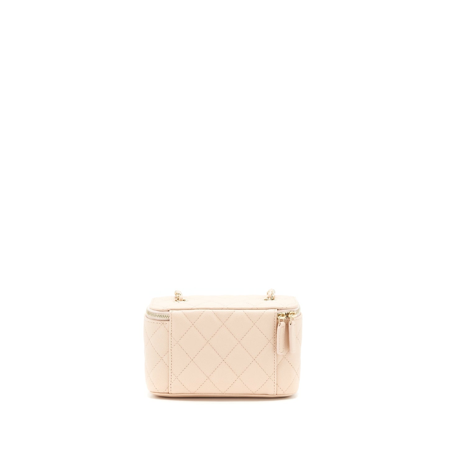 Chanel 22C Long Vanity With Chain Caviar Light Beige L