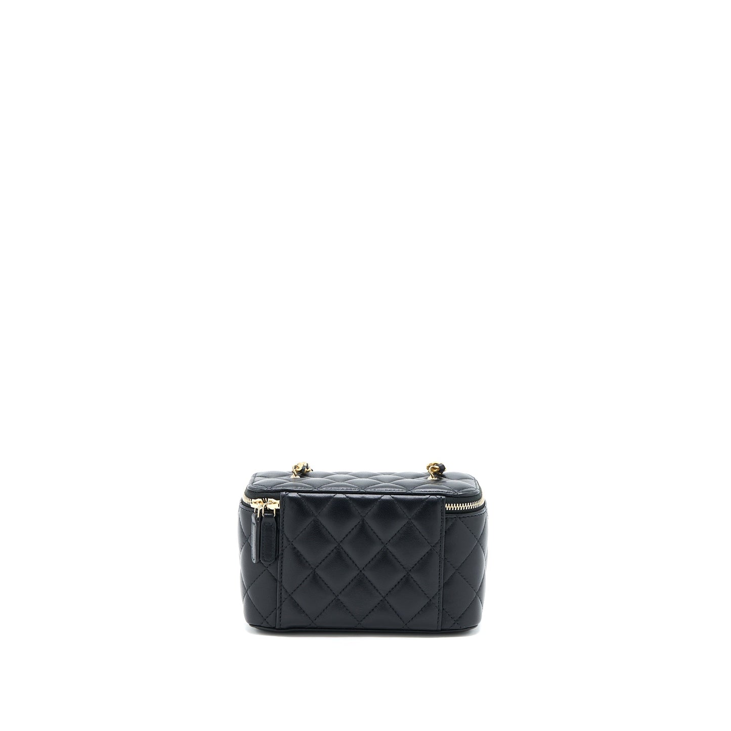 Chanel Pearl Crush Long Vanity Lambskin Black Brushed