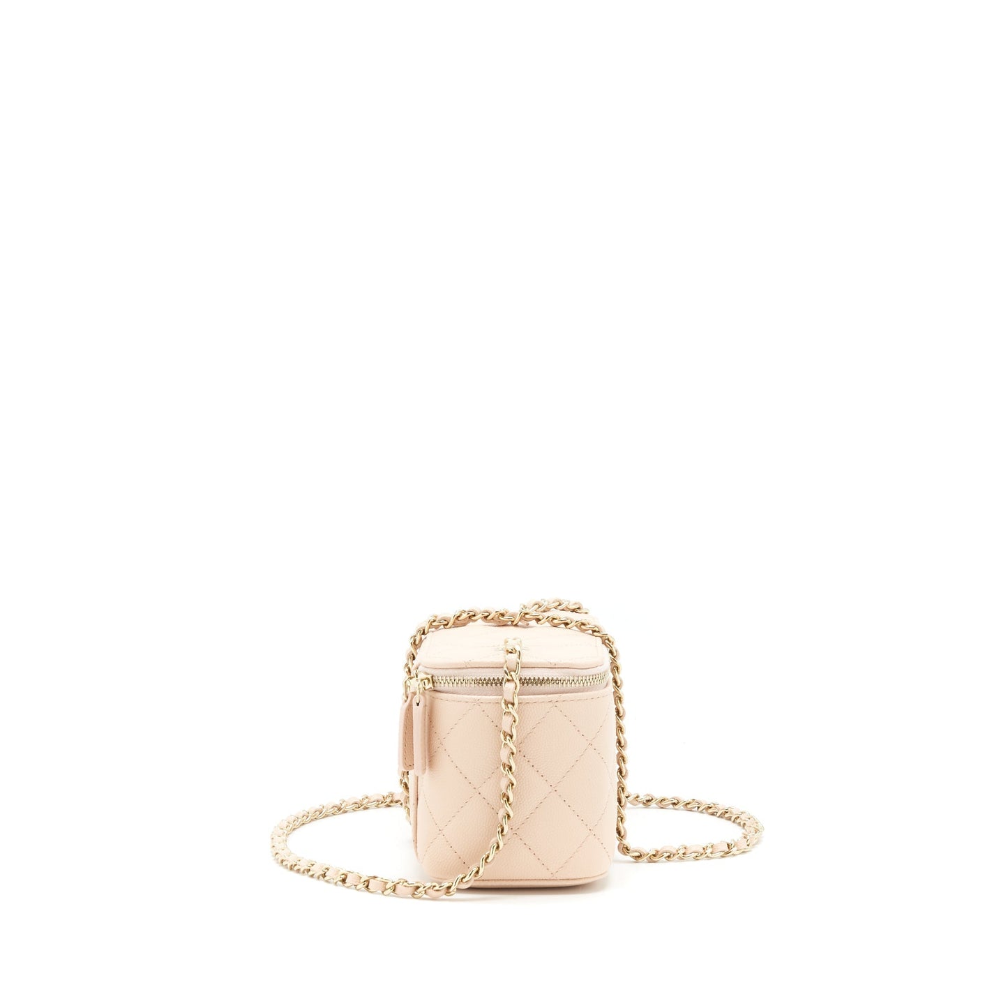 Chanel 22C Long Vanity With Chain Caviar Light Beige L
