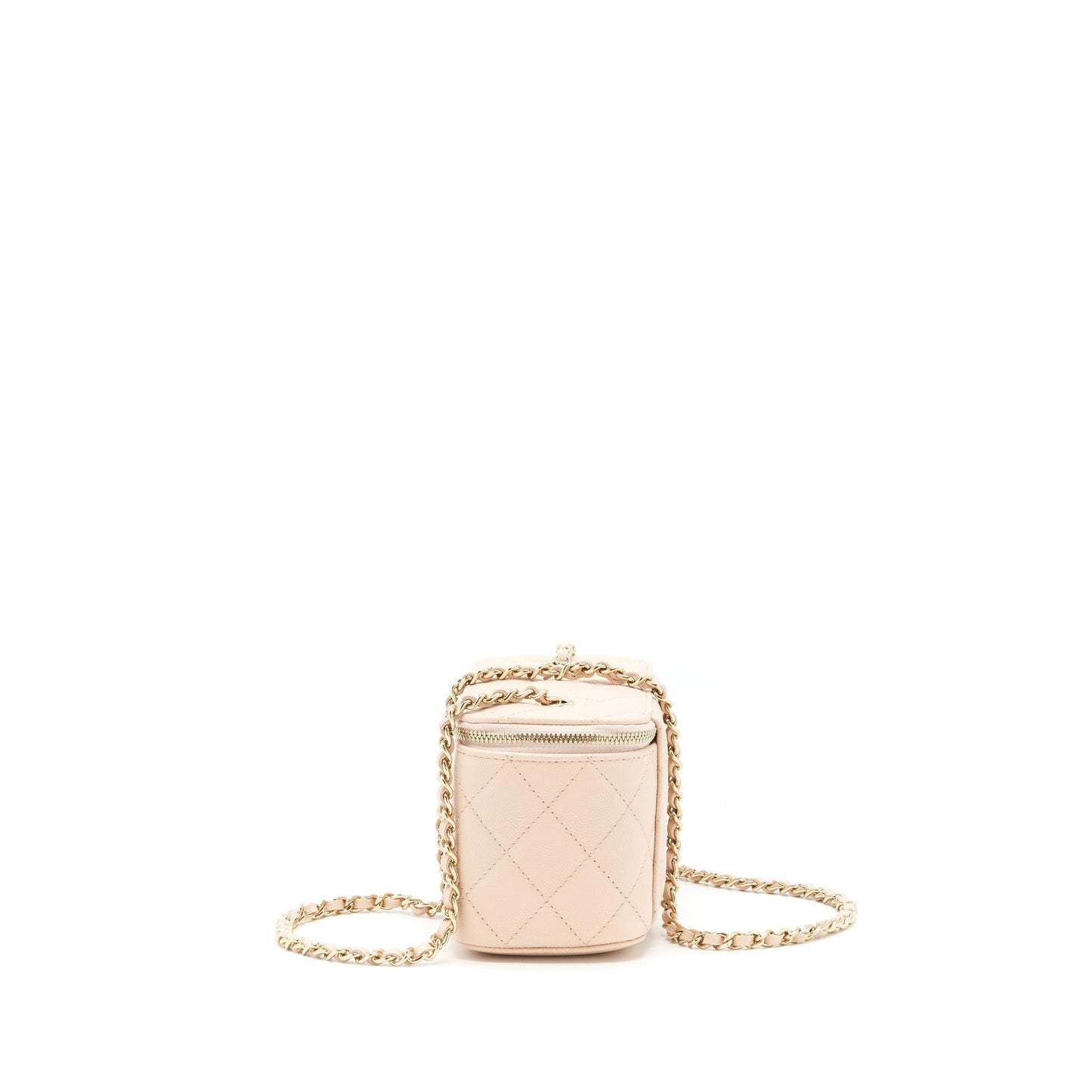 Chanel 22C Long Vanity With Chain Caviar Light Beige L
