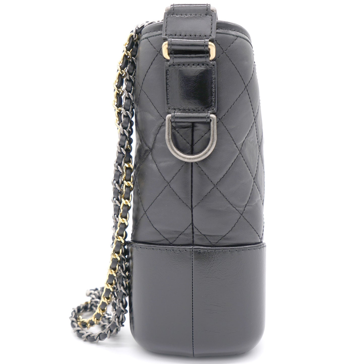 Chanel Black Quilted Leather Medium Gabrielle Hobo