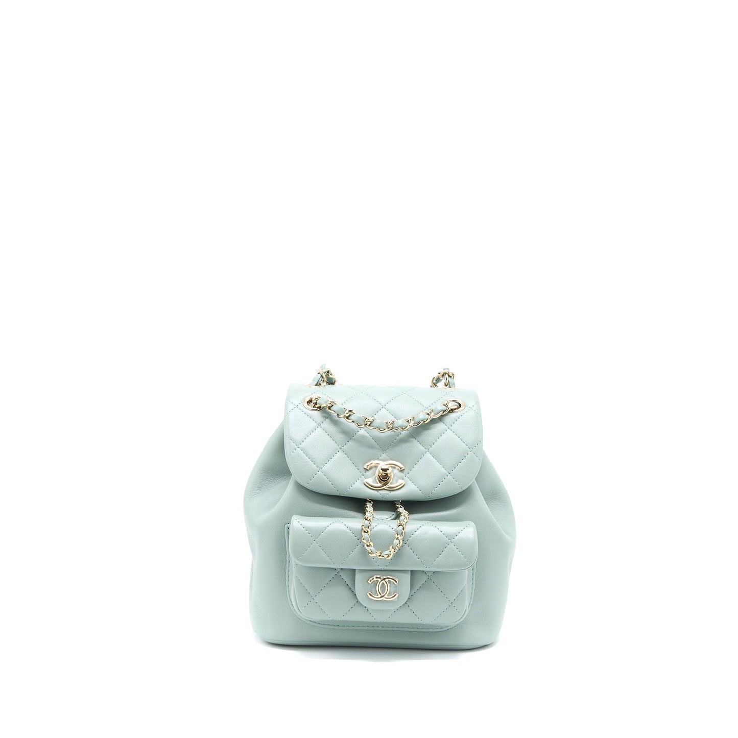 Chanel 23C Duma Mini Backpack Calfskin Light Grey L (Microchip)