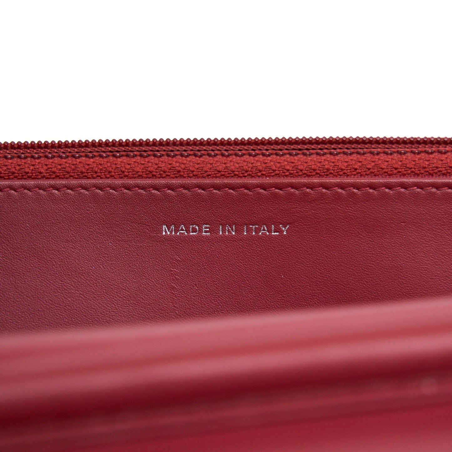 CHANEL WALLET ON CHAIN PATENT LEATHER RED