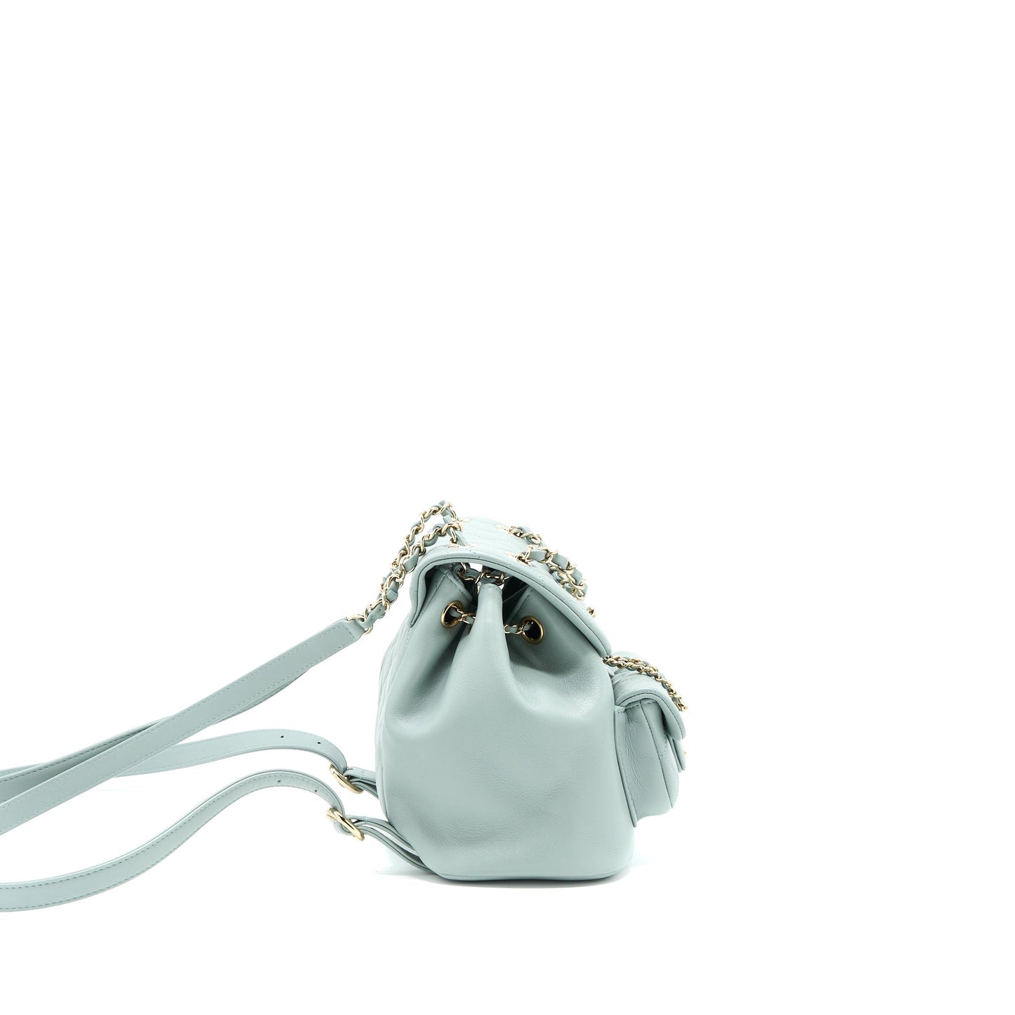 Chanel 23C Duma Mini Backpack Calfskin Light Grey L (Microchip)