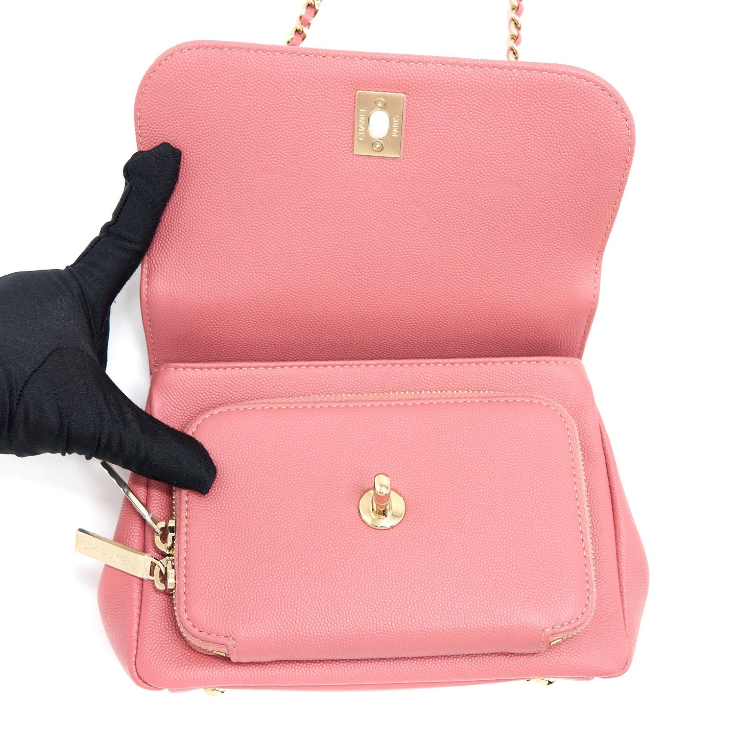 Chanel Small Business Affinity Caviar Pink L