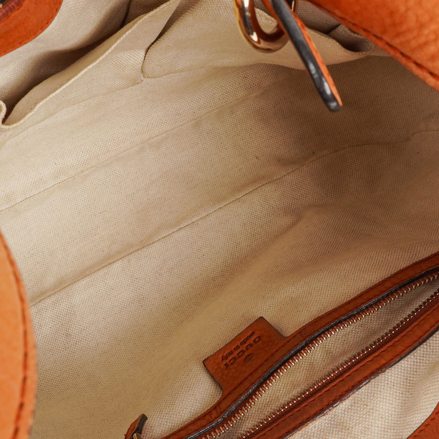 Gucci Jackie Orange Leather Shoulder Bag