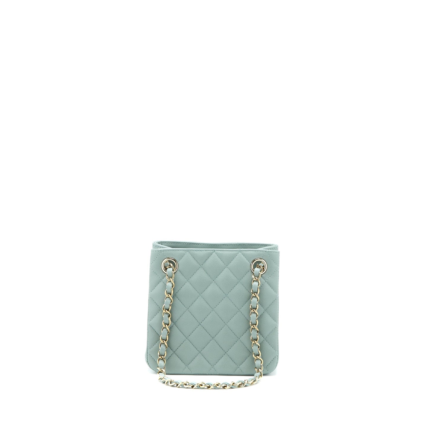 Chanel 23C Mini Bucket Caviar Light Grey L (Microchip)