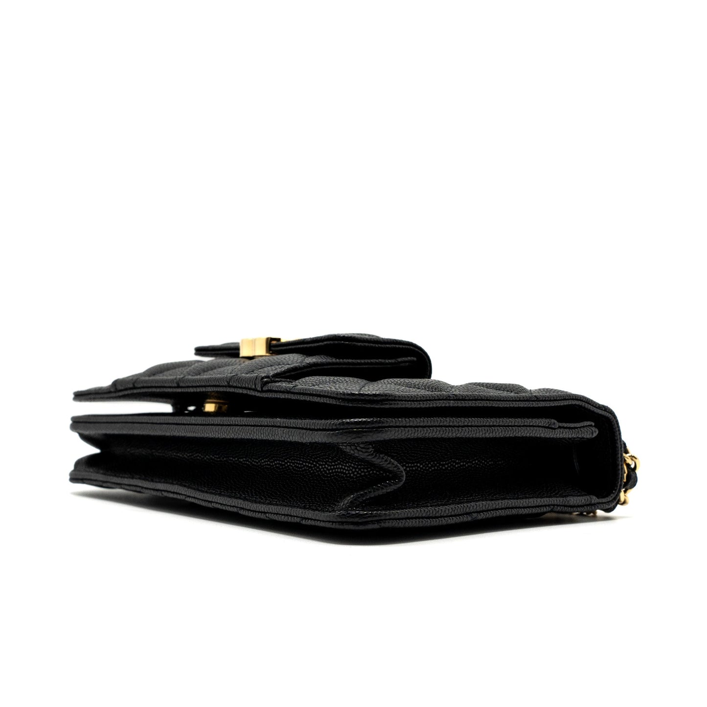 Chanel Wallet on Chain with Pocket Black Caviar  (Microchip)