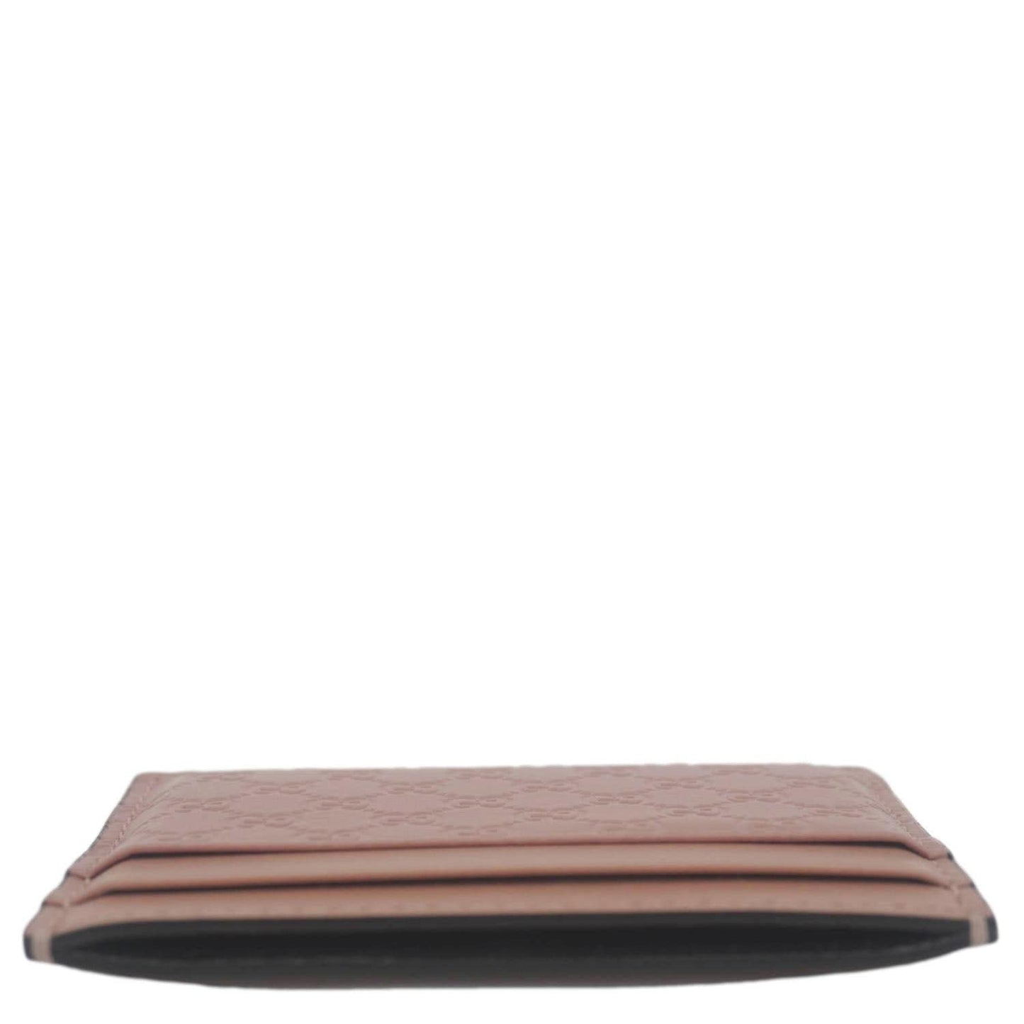 GUCCI Microguccissima Calfskin leather Card Holder Pink