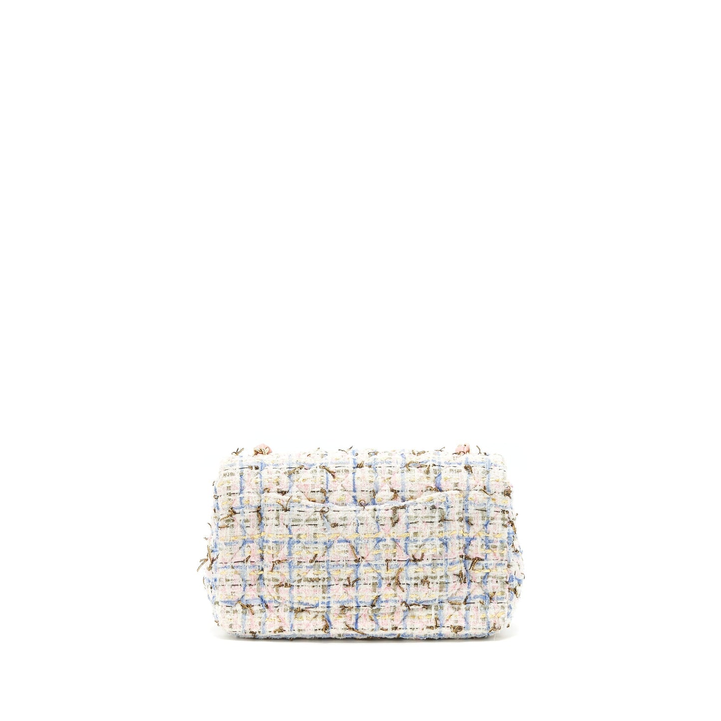 Chanel rectangular mini flap Bag tweed multicolour L
