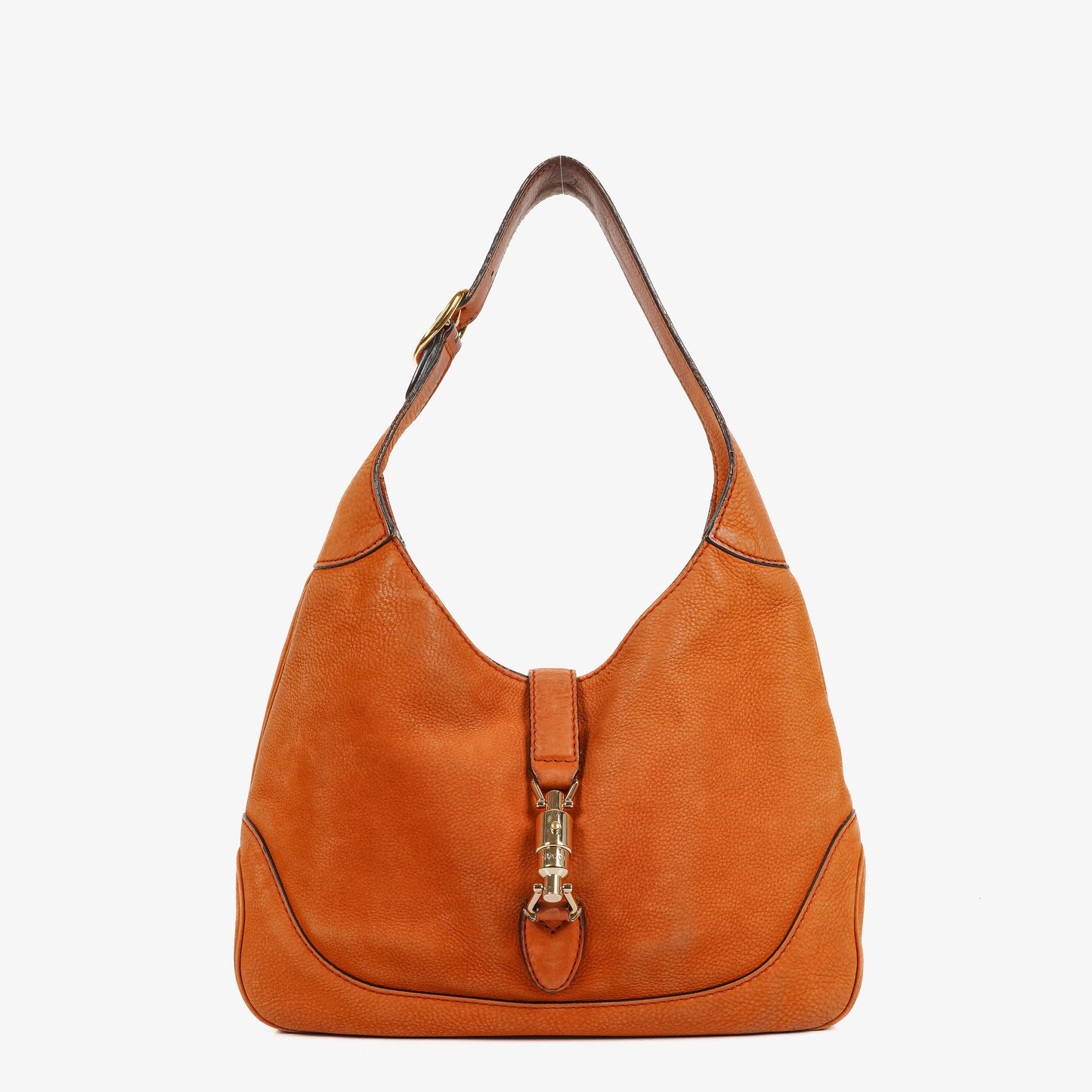 Gucci Jackie Orange Leather Shoulder Bag