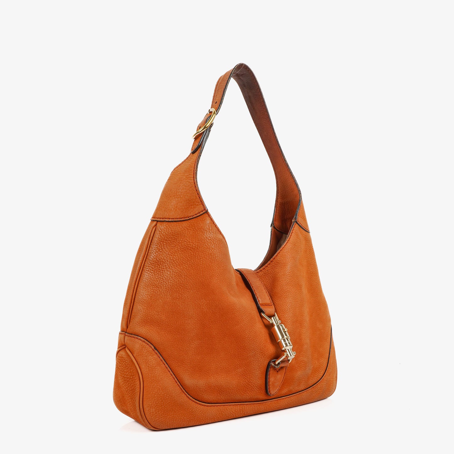 Gucci Jackie Orange Leather Shoulder Bag