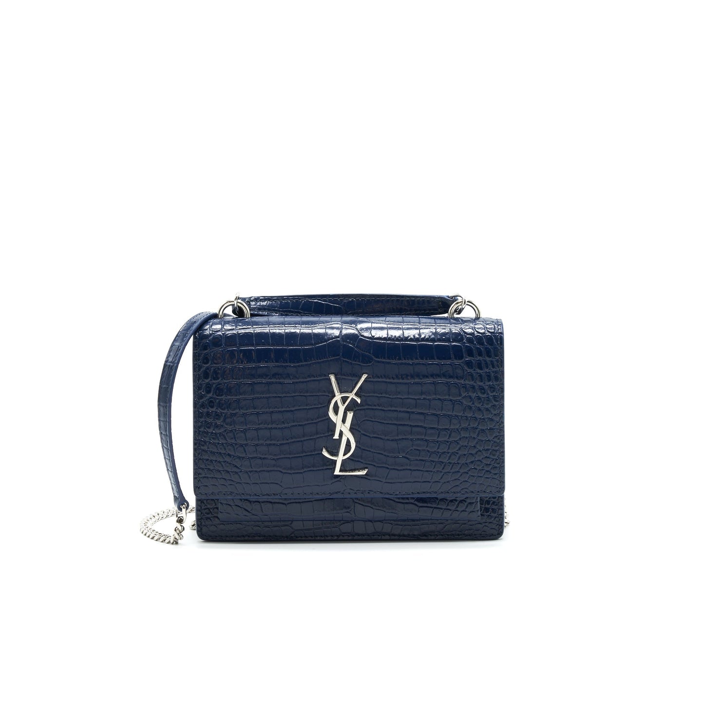 Saint Laurent Sunset Chain Wallet Navy