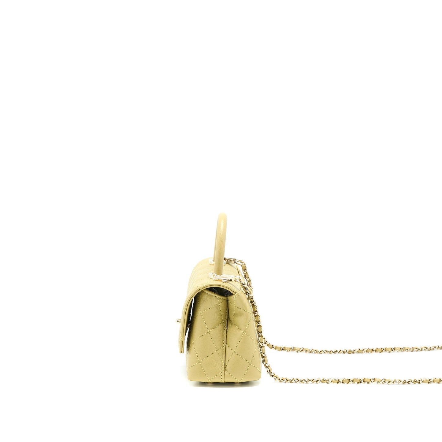Chanel Extra Mini Coco Handle Caviar Green L (Microchip)