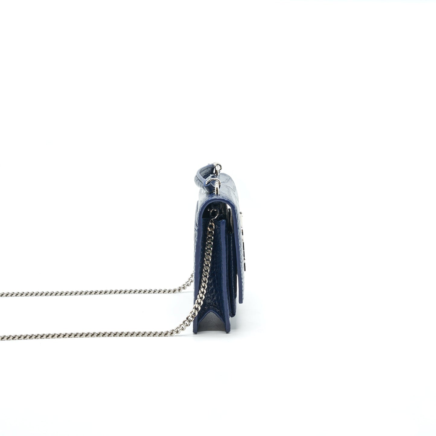 Saint Laurent Sunset Chain Wallet Navy