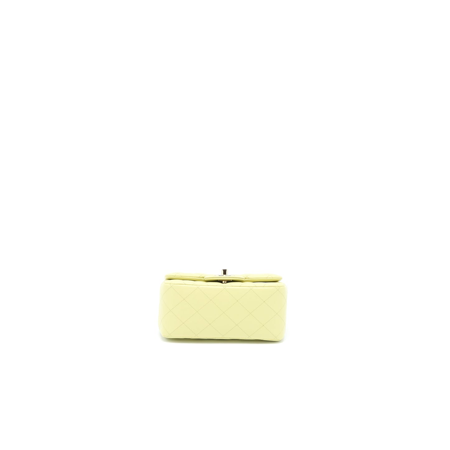 Chanel 23C Mini Square Flap Bag Lambskin Light Green L (Microchip)