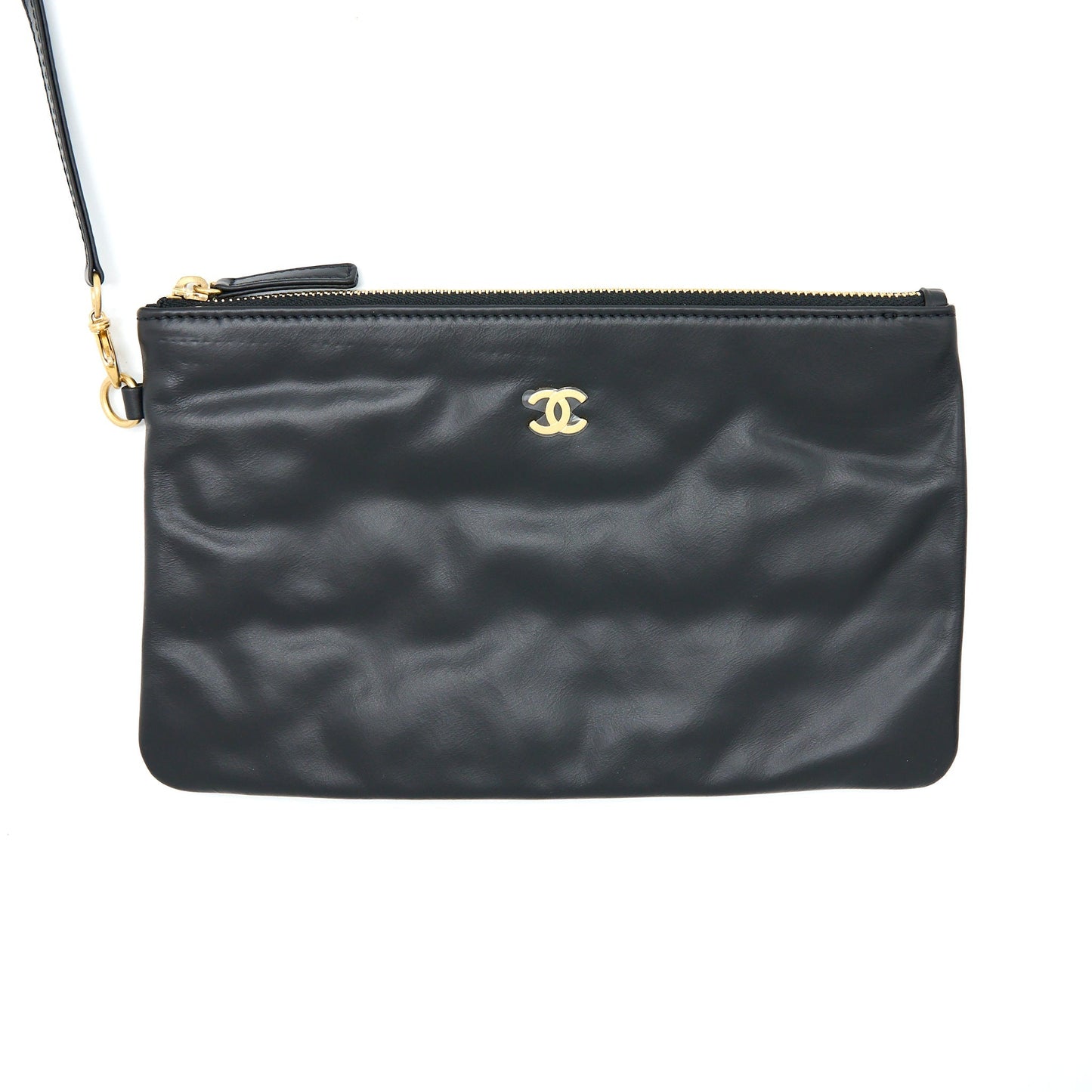 Chanel 22 Bag Medium Shiny Calfskin Black  (Microchip)