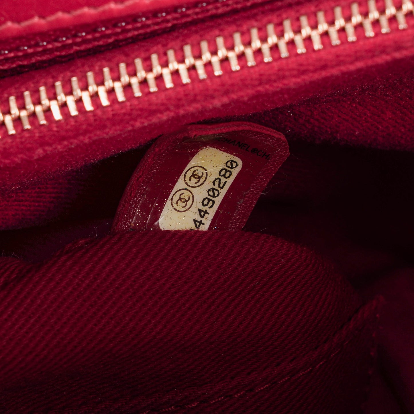 Chanel Large Red Chevron Quilted Calfskin Coco Handle Flap