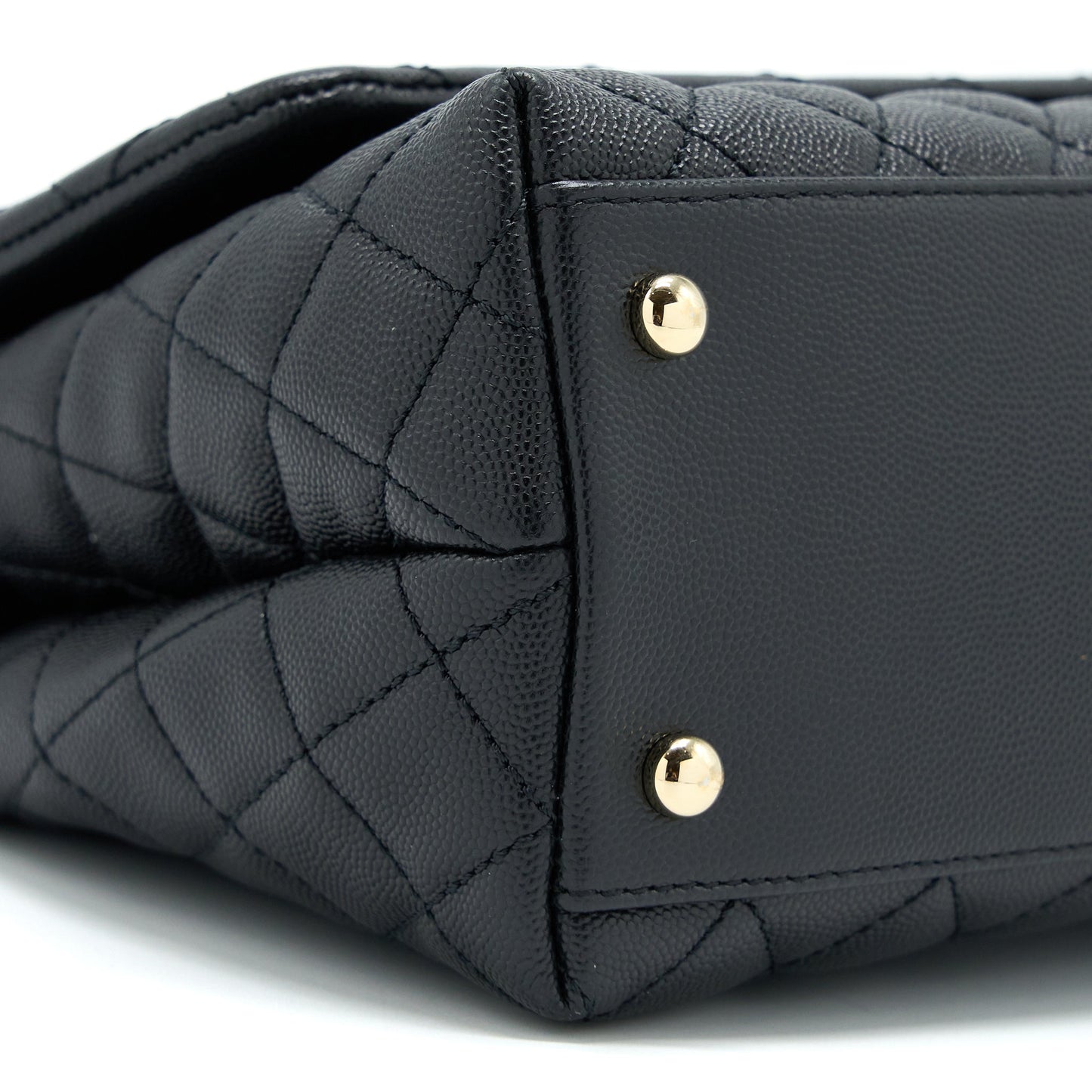 Chanel Medium Coco Handle Caviar Black L
