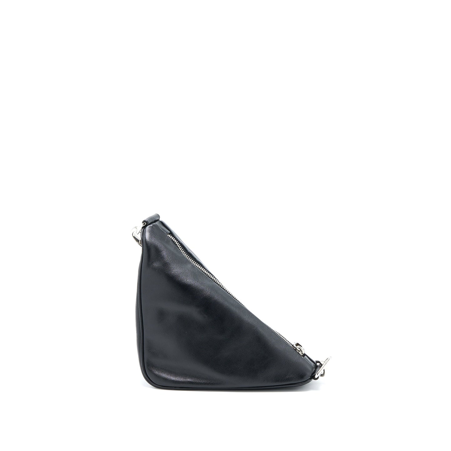 Prada Triangle Leather Mini Purse Black