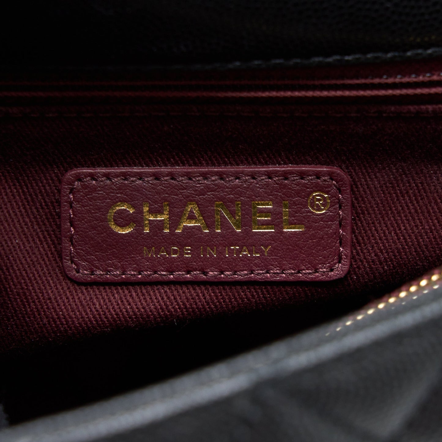Chanel Medium Coco Handle Caviar Black L