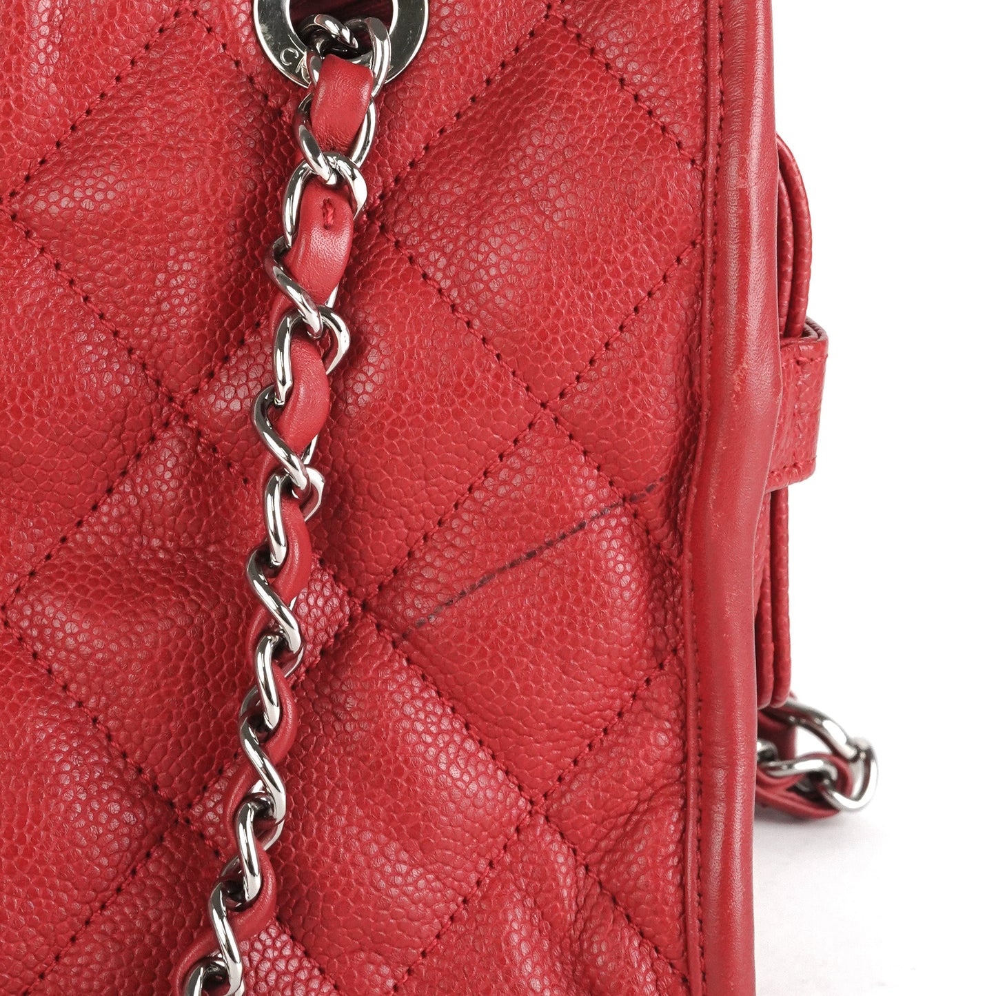 Chanel Shoulder Bag Caviar Red