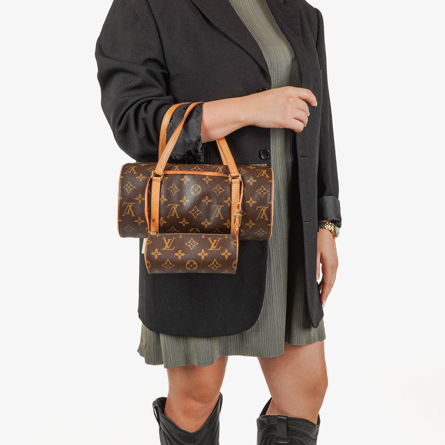 Louis Vuitton Papillon 25  Monogram Canvas Handbag
