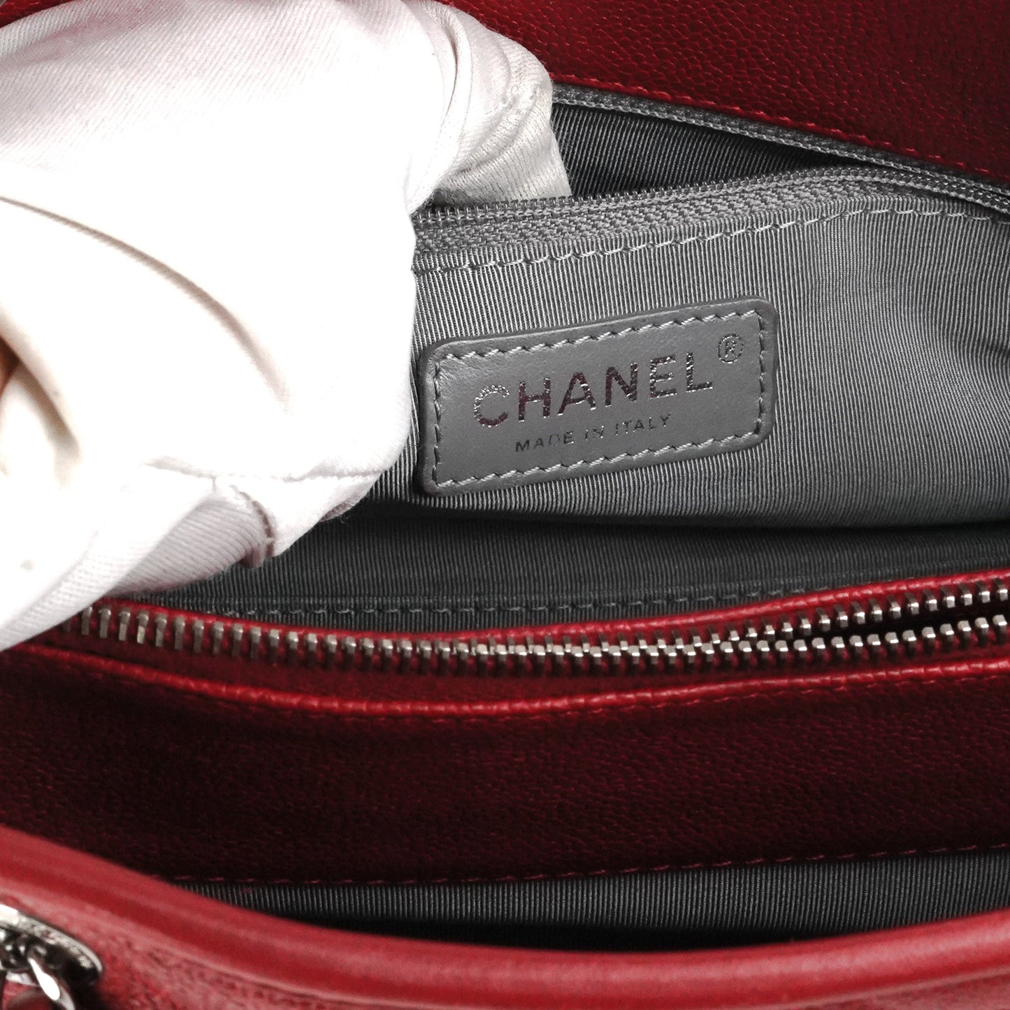 Chanel Shoulder Bag Caviar Red