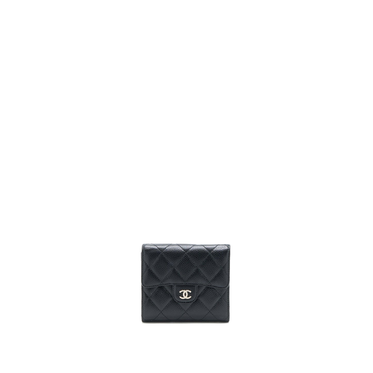 Chanel Small Classic Compact Wallet Caviar Black