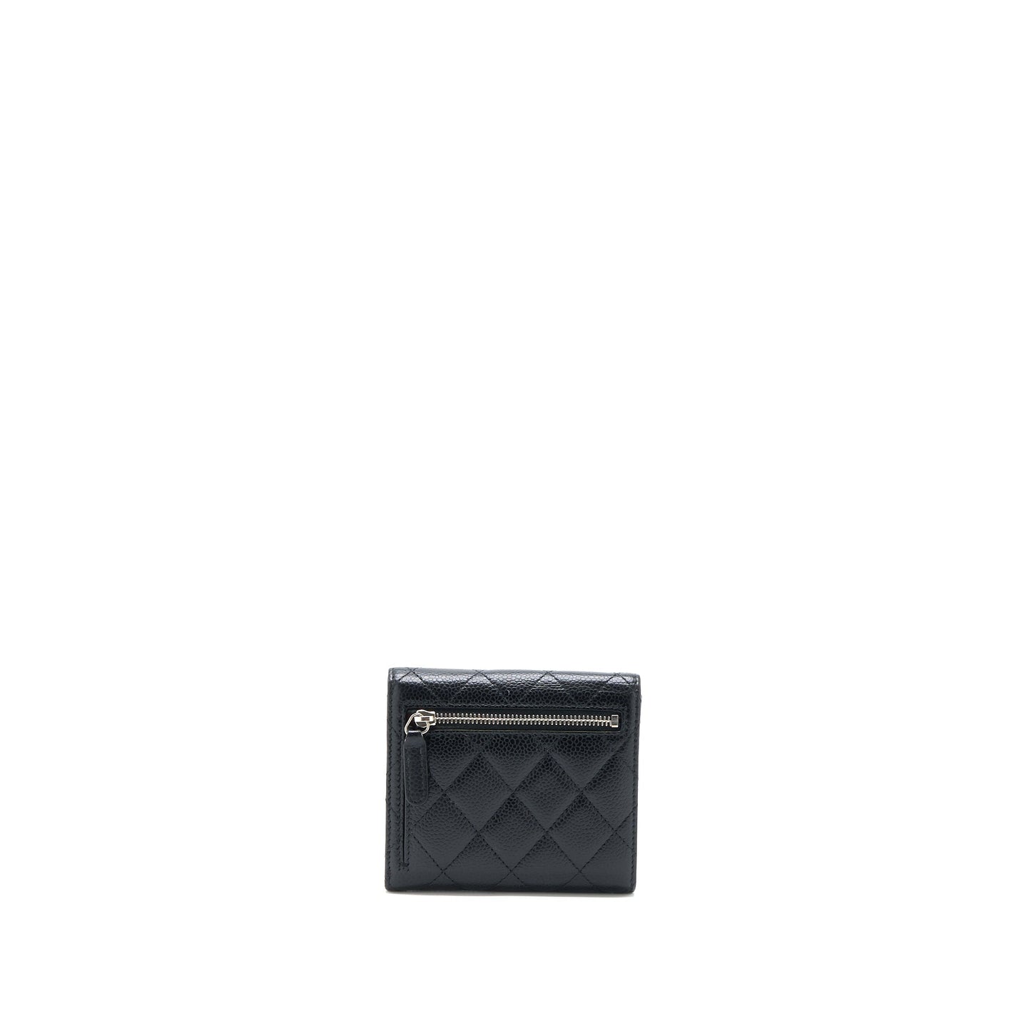 Chanel Small Classic Compact Wallet Caviar Black