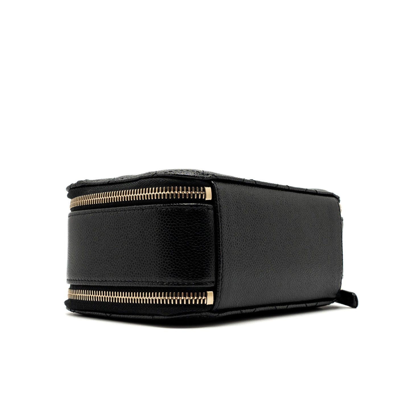 Chanel 22S Letter Top Handle Small Vanity Case Caviar Black Brushed  (Microchip)