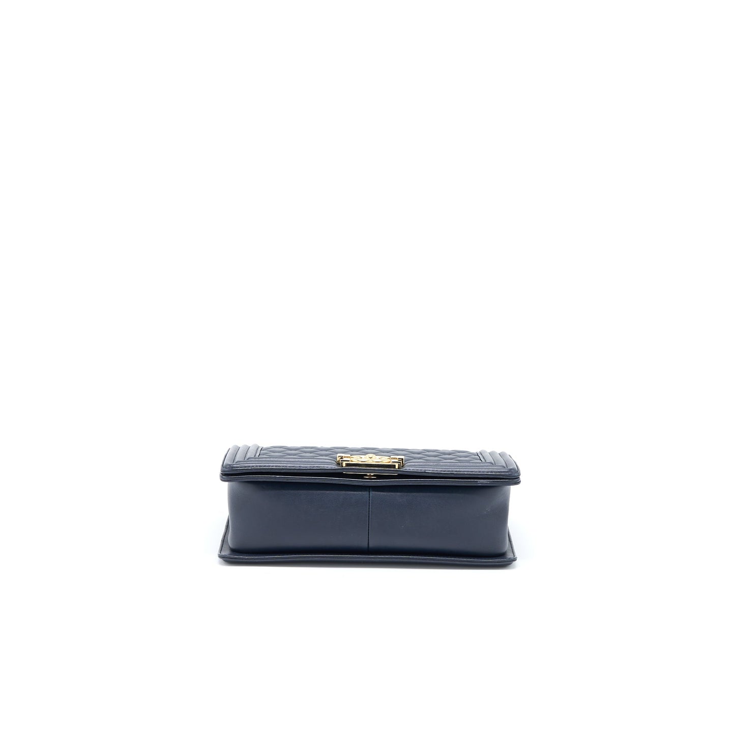 Chanel Medium Boy Bag Calfskin Navy L